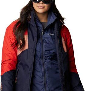 🆕Columbia Women's Alpine Diva Insulated Jacket, 1X-Dark Nocturnal/Bold O/Nova P